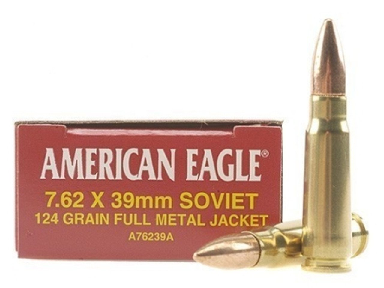 Federal American Eagle 7.62x39 124gr FMJ Box of 20 Federal American Eagle 7.62x39 124gr FMJ Box of 20