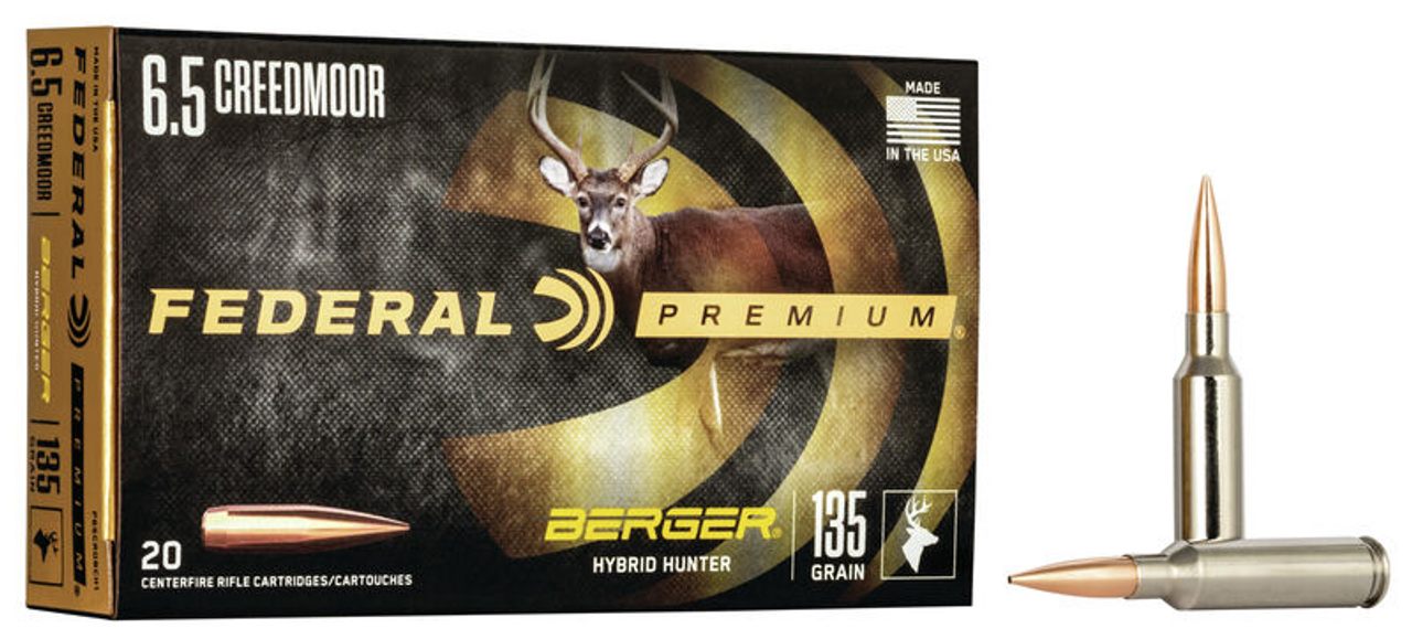 Federal Berger Hybrid Hunter 6.5 Creedmoor 135 Gr 20 Rds Federal Berger Hybrid Hunter 6.5 Creedmoor 135 Gr 20 Rds