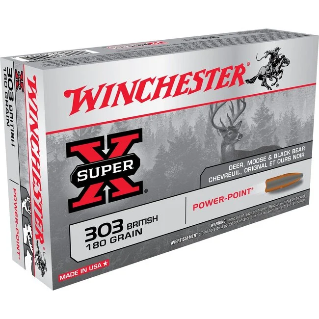 303 British Winchester 180gr Super-X Power Point Ammo 303 British Winchester 180gr Super-X Power Point Ammo